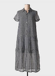 Robe longue manches courtes manches courtes noir SURKANA femme