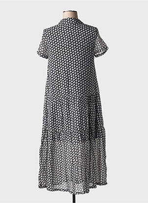 Robe longue manches courtes manches courtes noir SURKANA femme