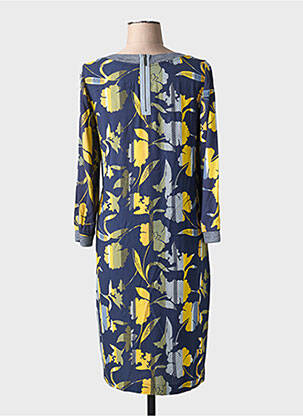 Robe mi-longue imprimé fleurs manches longues bleu SANDWICH femme