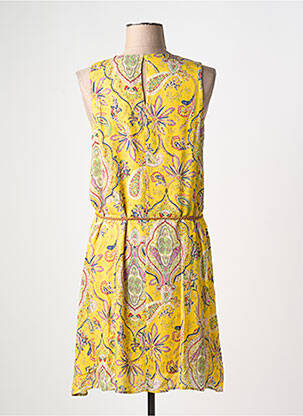 Robe mi-longue coupe fluide sans manche jaune DESIGUAL femme