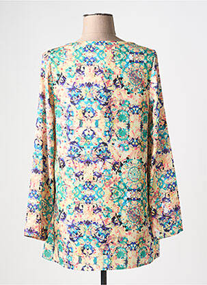 Tunique manches longues fermeture boutonnée sur le devant bleu SURKANA femme