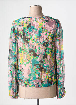 Blouse légère et transparente manches longues vert CREAM femme