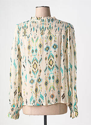 Blouse légère et transparente manches longues beige CREAM femme