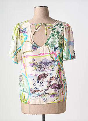 Blouse manches courtes manches courtes beige CREAM femme