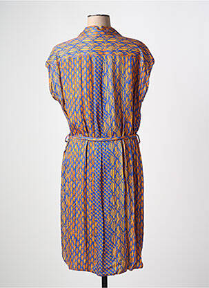 Robe mi-longue coupe fluide sans manche bleu TINTA STYLE femme