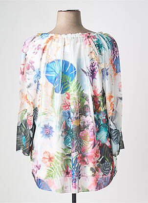 Blouse légère et transparente manches 3/4 blanc ERFO femme