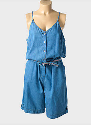 Combishort poches fines bretelles bleu AGATHE & LOUISE femme