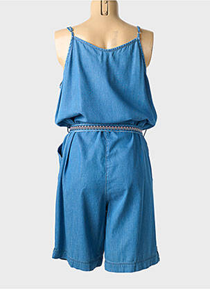 Combishort poches fines bretelles bleu AGATHE & LOUISE femme