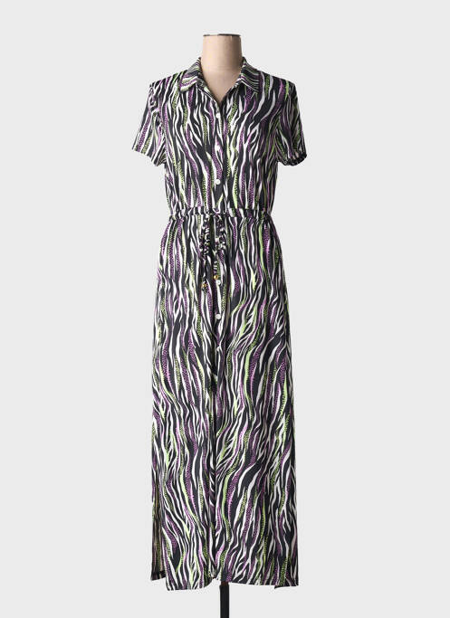 Robe longue manches courtes manches courtes noir BATIDA femme