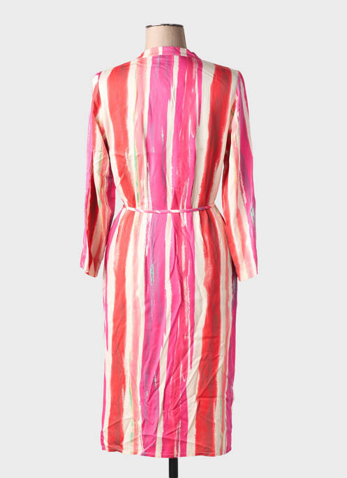 Robe mi-longue manches longues manches longues rose MICHA femme