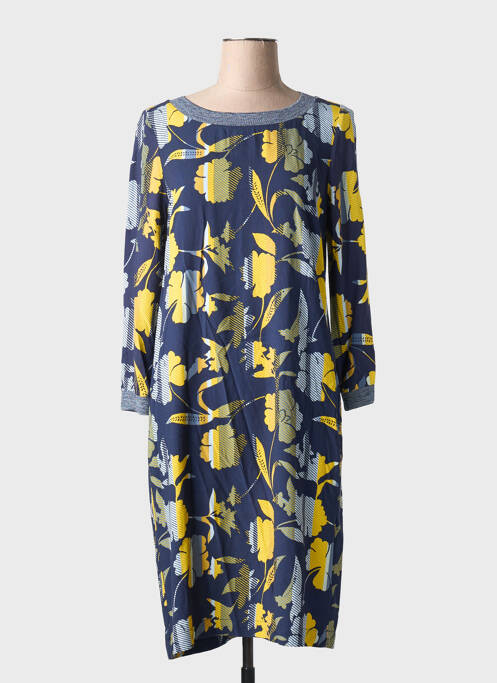 Robe mi-longue imprimé fleurs manches longues bleu SANDWICH femme