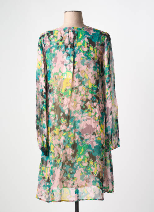 Robe mi-longue manches longues manches longues vert CREAM femme