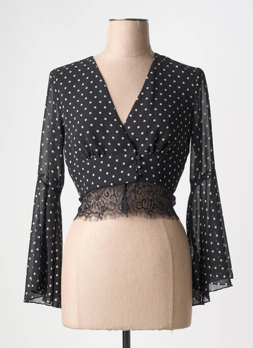 Top col v manches longues noir XT STUDIO femme