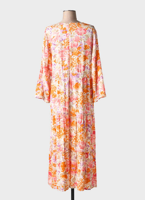 Robe longue manches longues manches longues orange MICHA femme