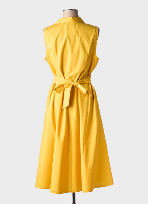 Robe mi-longue sans manche sans manche jaune NINATI femme