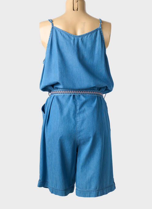 Combishort fermeture boutonnée sur le devant fines bretelles bleu AGATHE & LOUISE femme