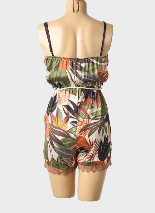 Combishort fermeture boutonnée au dos fines bretelles marron XT STUDIO femme
