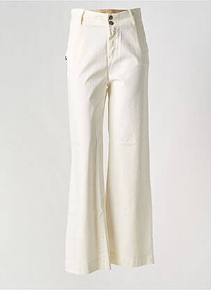 Pantalon flare stretch taille haute beige PAKO LITTO femme