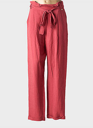 Pantalon droit tissage crêpe taille haute rouge XT STUDIO femme