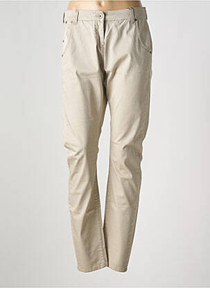 Pantalon slim tissage popeline taille normale beige SANDWICH femme