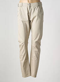 Pantalon slim tissage popeline taille normale beige SANDWICH femme