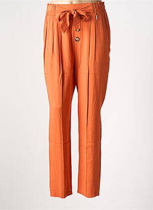 Pantalon slim taille élastique taille haute orange XT STUDIO femme