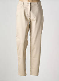 Pantalon slim tissage popeline taille normale beige BARBARA LEBEK femme