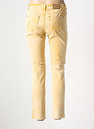 Jeans coupe slim stretch taille normale jaune ET COMPAGNIE femme