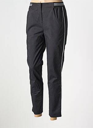 Pantalon chino broderie galons latéraux taille normale noir XT STUDIO femme