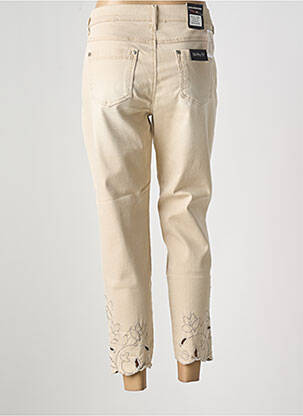 Jeans coupe slim stretch taille normale beige ANNA MONTANA femme