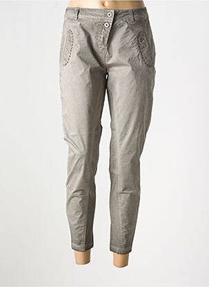 Pantalon 7/8 stretch taille basse marron SANDWICH femme