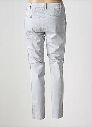 Pantalon chino tissage popeline taille normale gris SANDWICH femme