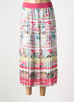 Jupe longue rose JUSTWHITE pour femme