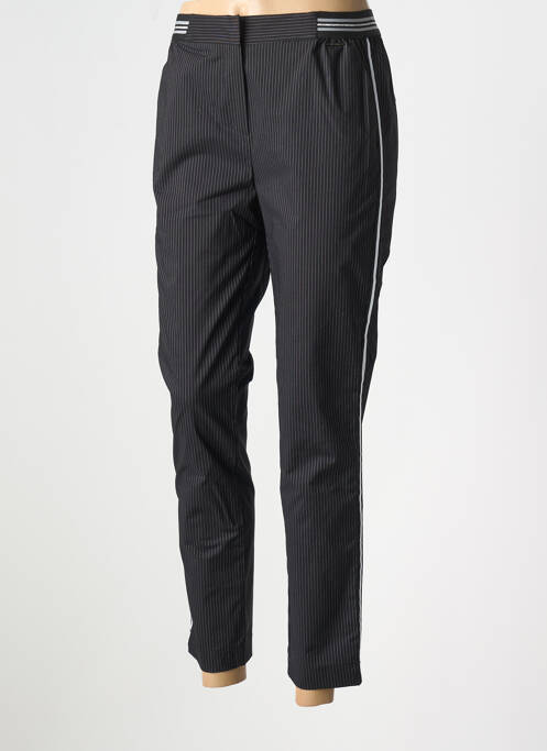 Pantalon chino broderie galons latéraux taille normale noir XT STUDIO femme