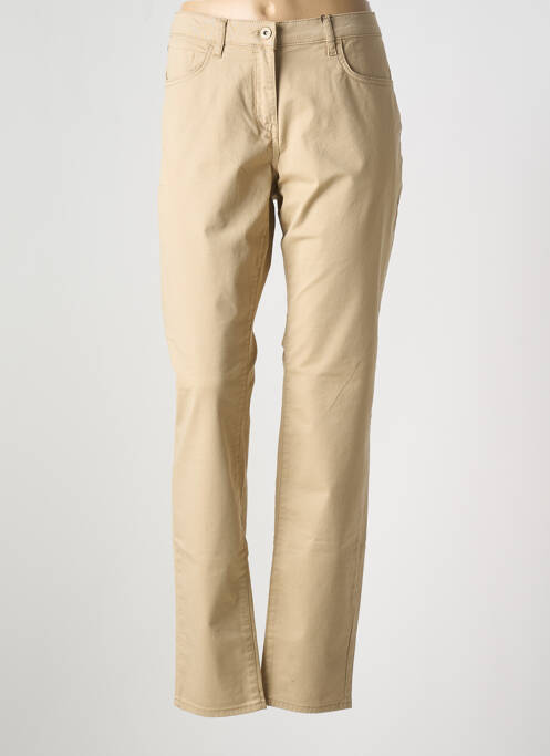 Jeans coupe slim beige SANDWICH pour femme