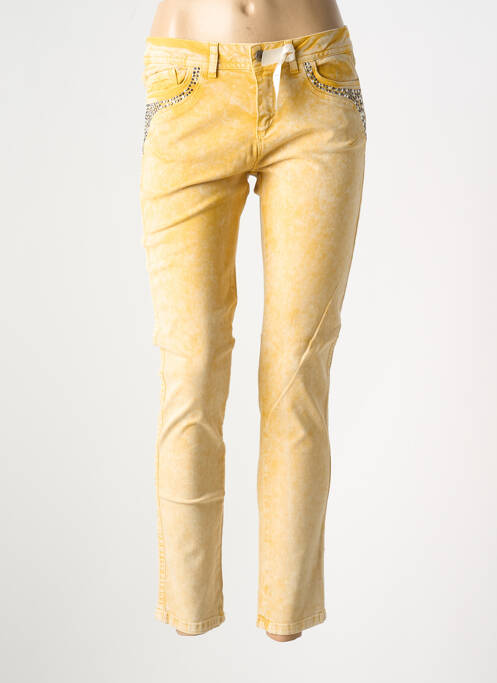 Jeans coupe slim jaune ET COMPAGNIE pour femme