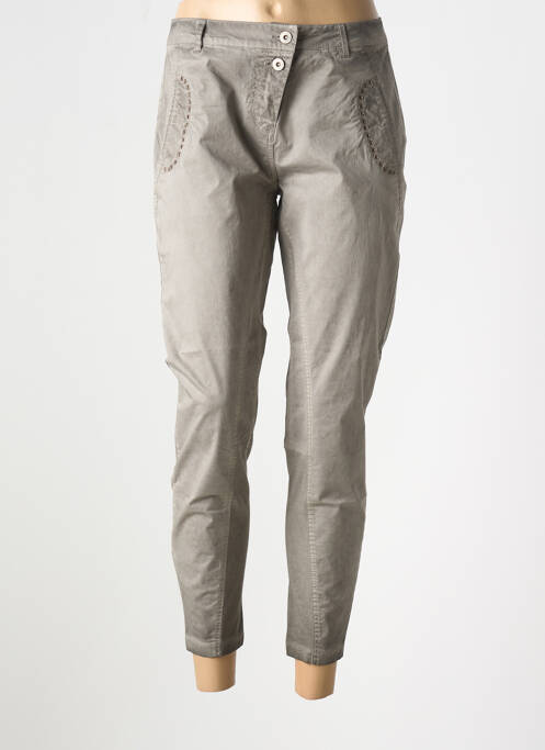 Pantalon 7/8 marron SANDWICH pour femme