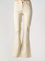 Jean coupe flare stretch taille normale beige FABIENNE CHAPOT femme