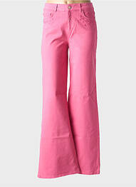 Jeans coupe large stretch taille haute rose FABIENNE CHAPOT femme