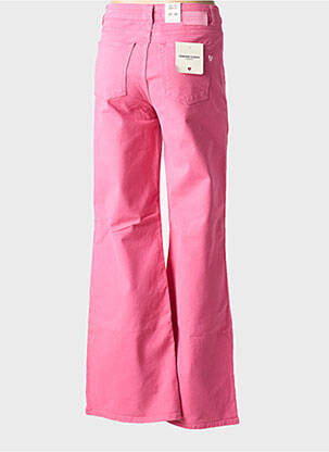 Jeans coupe large stretch taille haute rose FABIENNE CHAPOT femme