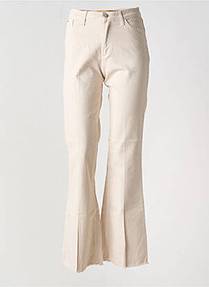 Jean coupe flare stretch taille haute beige KOCCA femme