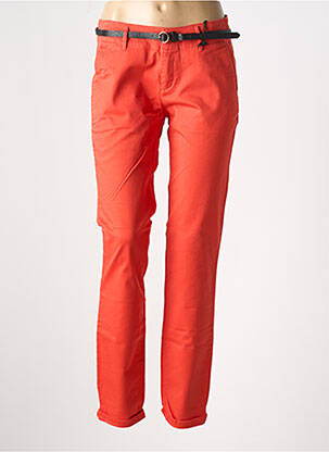 Pantalon chino taille basse taille basse orange SCOTCH & SODA femme