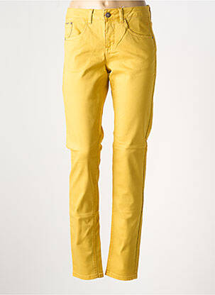 Jeans coupe slim stretch taille normale jaune CREAM femme