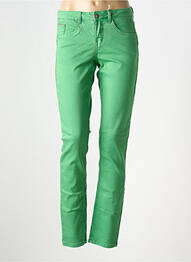 Jeans coupe slim stretch taille normale vert CREAM femme