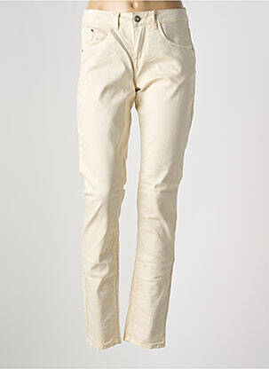 Jeans coupe slim stretch taille normale beige CREAM femme