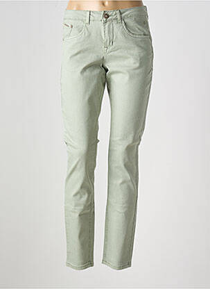 Jeans coupe slim stretch taille normale vert CREAM femme
