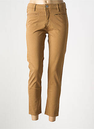 Jeans coupe slim stretch taille normale marron DENIM STUDIO femme