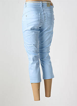 Pantacourt stretch taille normale bleu CREAM femme
