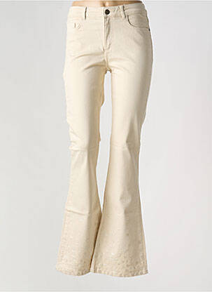 Jean coupe flare beige FABIENNE CHAPOT pour femme