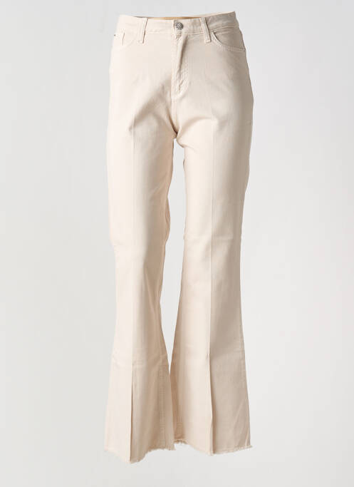 Jean coupe flare taille haute taille haute beige KOCCA femme